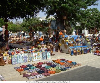Pottery market in Tunisia